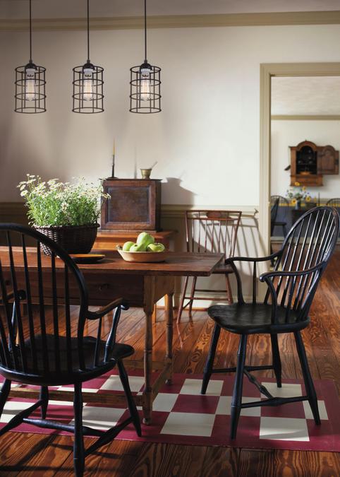 Indoor Mini Pendant: Oil Rubbed Bronze Finish with Cage Shade