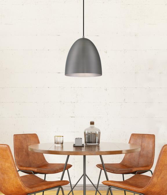 Clover Indoor Pendant: Dark Pewter Finish