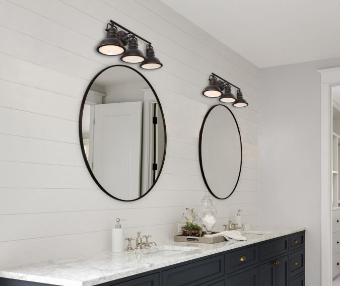 Boswell Three-Light Indoor Wall Fixture : Oil-Rubbed Bronze Finish