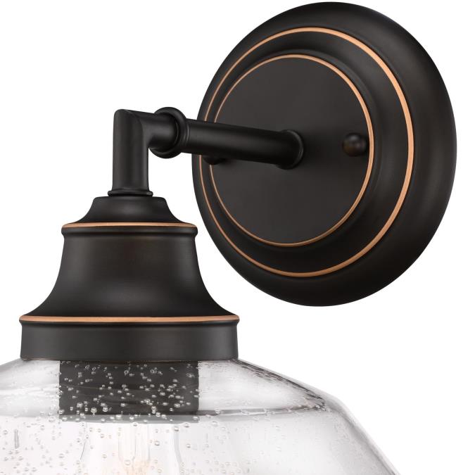 Iron Hill One-Light Indoor Wall Fixture: Oil-Rubbed Bronze Finish