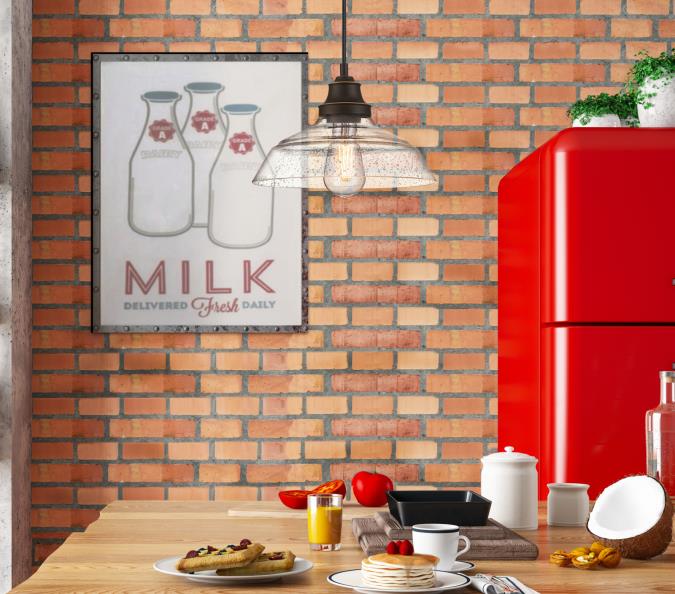 Bartley One-Light Indoor Pendant: Matte Black Finish with Dark Pewter Accents and Cage Shade (CopIron Hill Indoor Pendant: Oil-Rubbed Bronze Finish with Highlights and Clear Seeded Glassy)