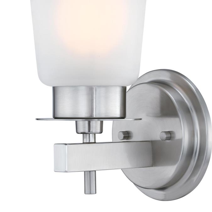 Reynaldo One-Light Wall Fixture: Brushed Nickel Finish