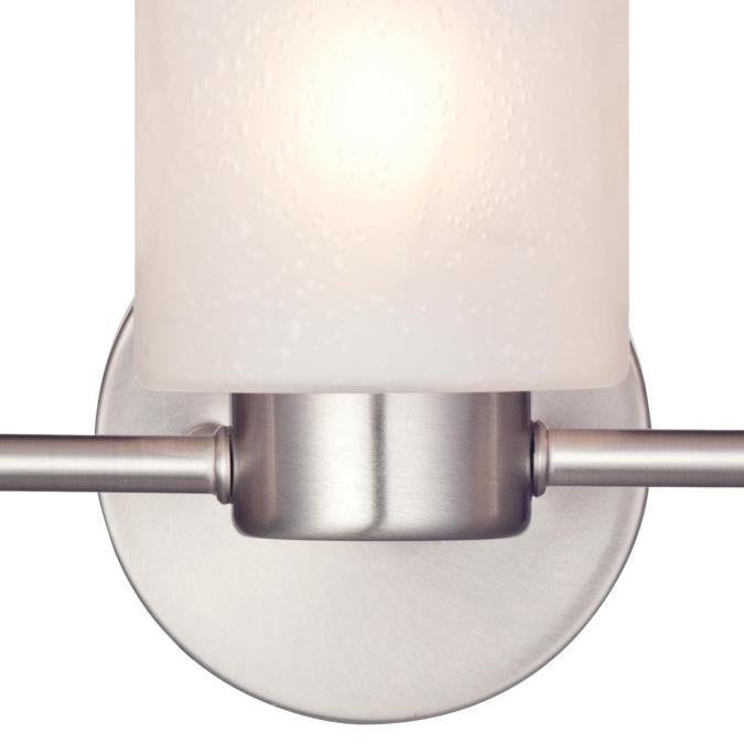 Sylvestre Three-Light Indoor Wall Fixture: Brushed Nickel Finish