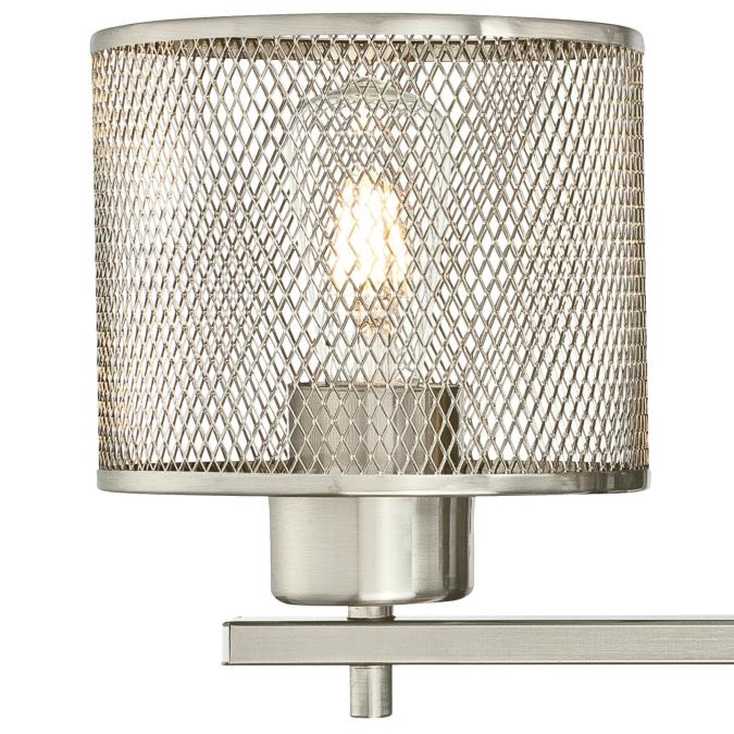 Morrison Three-Light Indoor Wall Fixture: Brushed Nickel Finish