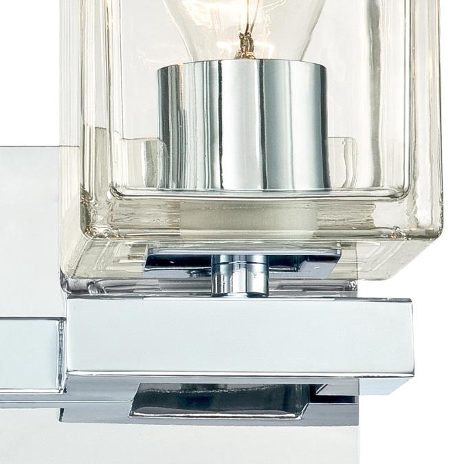 Nyle Two-Light Indoor Wall Fixture: Chrome Finish