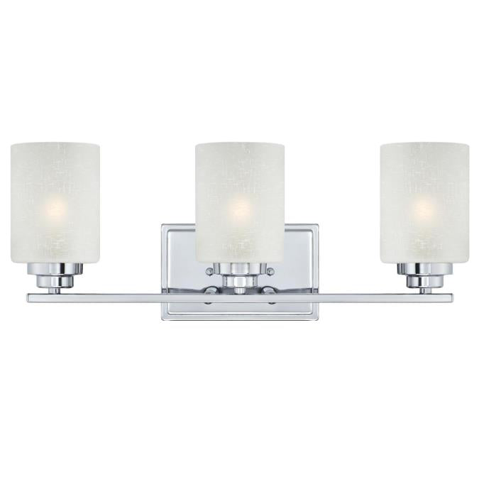 Hansen Three-Light Indoor Wall Fixture: Chrome Finish