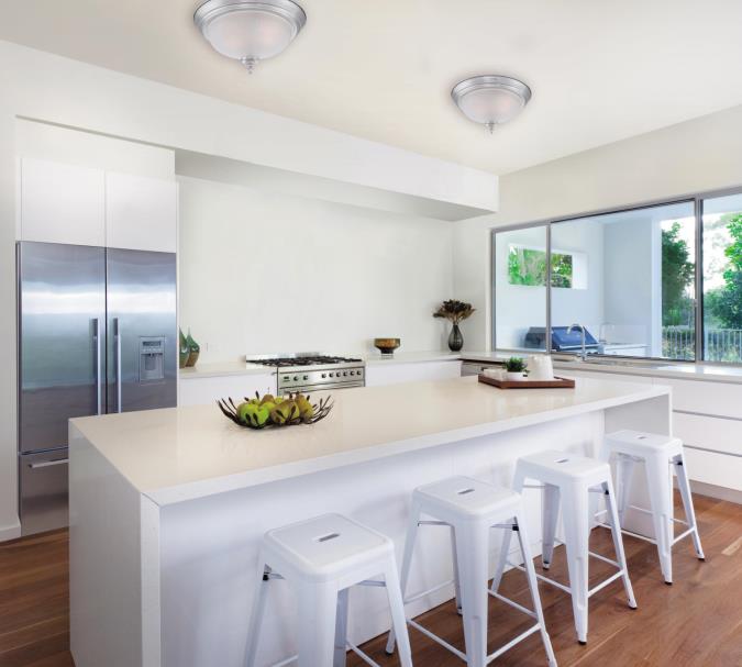 Two-Light Indoor Flush Ceiling Fixture: Brushed Nickel Finish with Frosted Swirl Glass