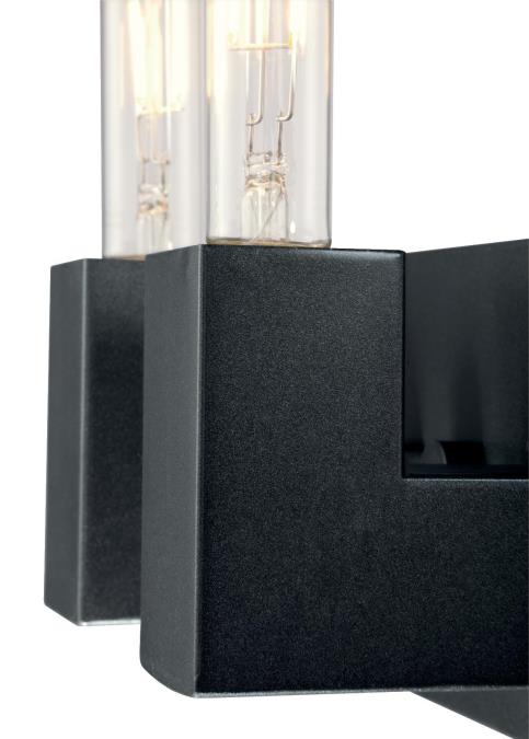 Skybridge Two-Light Dimmable LED Indoor Wall Fixture: Iron Finish