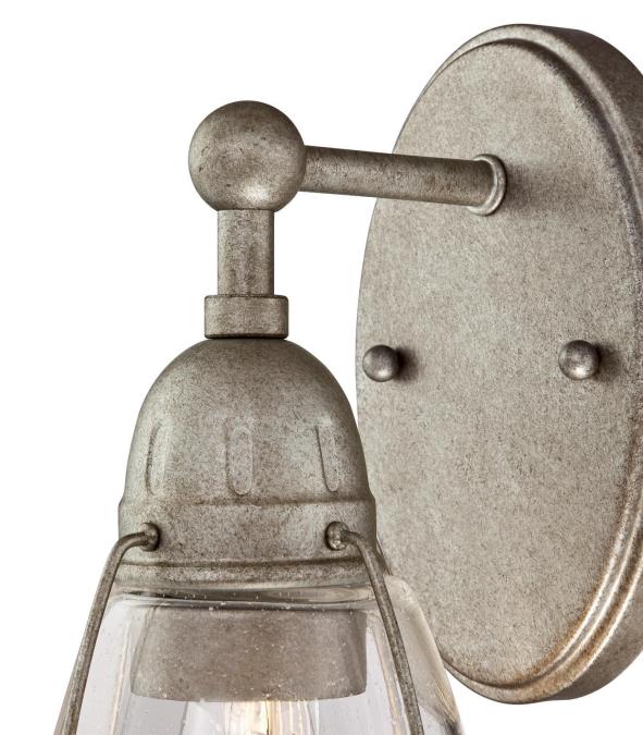 North Shore One-Light Indoor Wall Fixture: Weathered Steel Finish