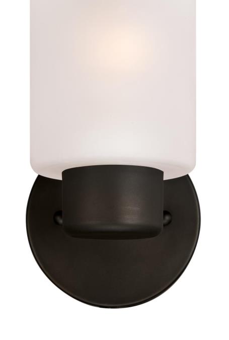 Sylvestre One-Light Indoor Wall Fixture: Oil Rubbed Bronze Finish with Frosted Glass