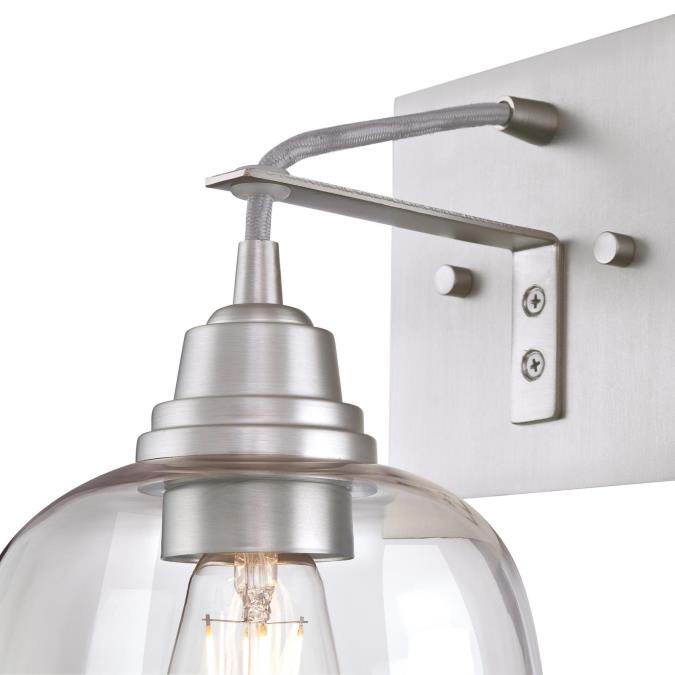 Eldon One-Light Indoor Wall Fixture: Brushed Aluminum Finish