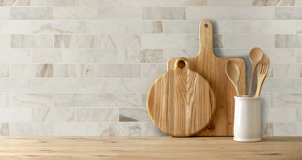 Arabescato Venato White Tile 2x6