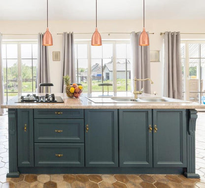 Indoor Mini Pendant: Hammered Copper Finish