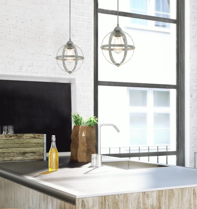 Stella Mira Indoor Mini Pendant: Antique Ash Finish