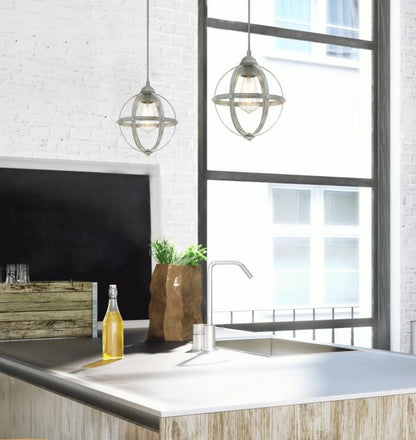 Stella Mira Indoor Mini Pendant: Antique Ash Finish