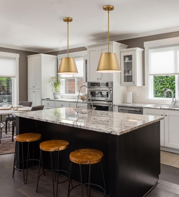 Derose Indoor Pendant: Brushed Brass Finish