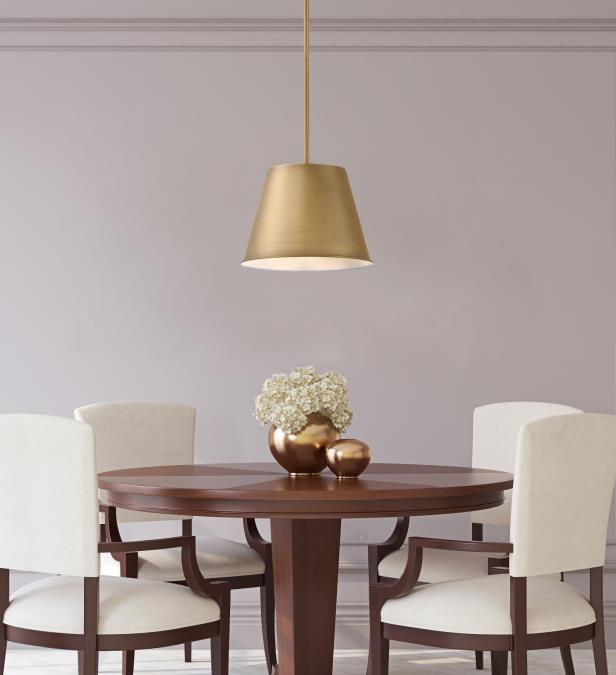 Derose Indoor Pendant: Brushed Brass Finish