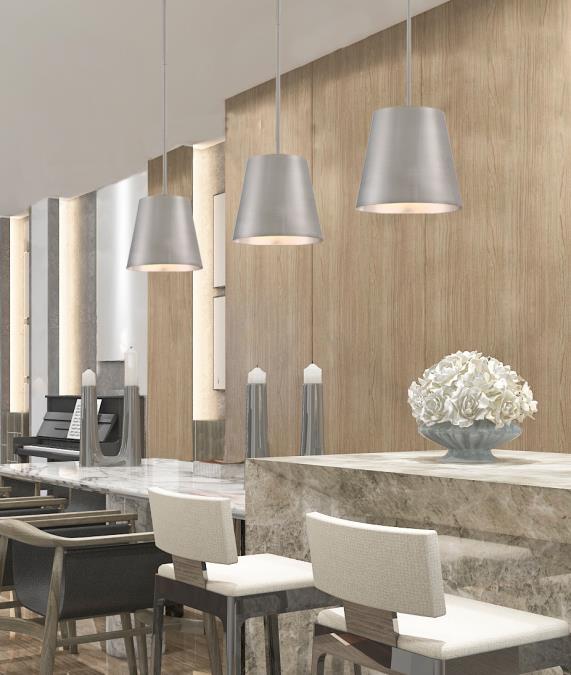 Derose Indoor Pendant: Brushed Nickel Finish