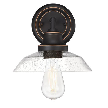 Iron Hill One-Light Indoor Wall Fixture: Oil-Rubbed Bronze Finish
