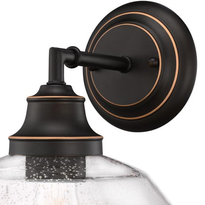 Iron Hill One-Light Indoor Wall Fixture: Oil-Rubbed Bronze Finish