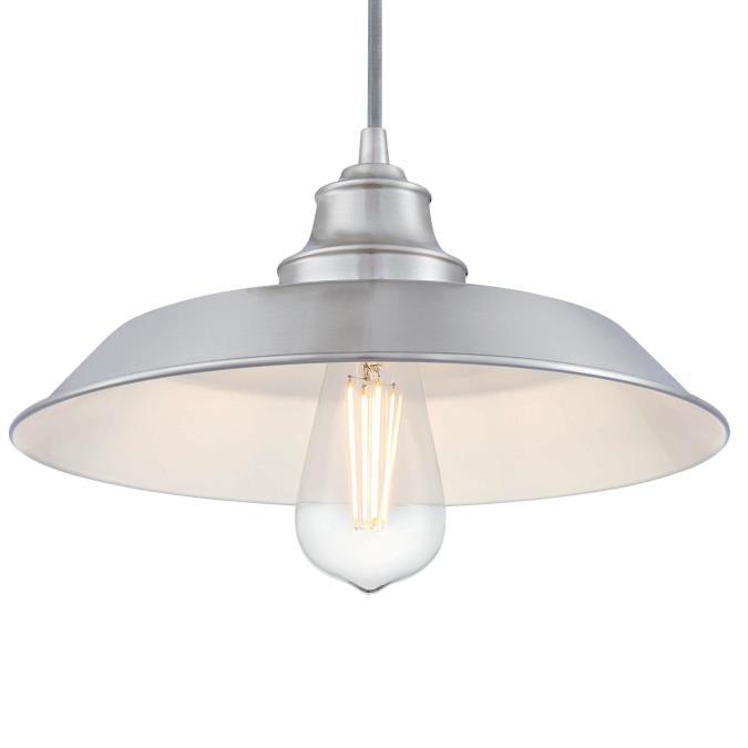 Iron Hill Indoor Pulley Pendant: Brushed Nickel Finish
