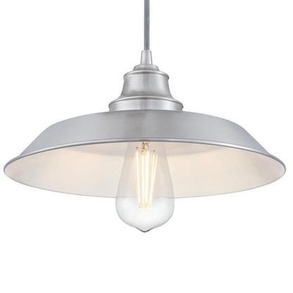 Iron Hill Indoor Pulley Pendant: Brushed Nickel Finish