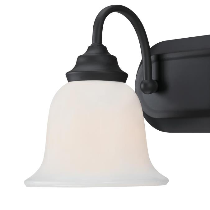 Harwell Four-Light Indoor Wall Fixture: Matte Black Finish
