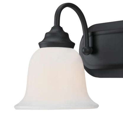 Harwell Four-Light Indoor Wall Fixture: Matte Black Finish
