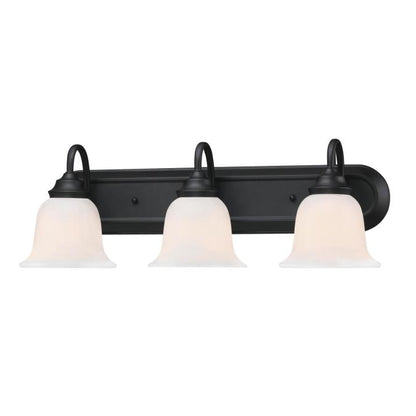 Harwell Three-Light Indoor Wall Fixture: Matte Black Finish