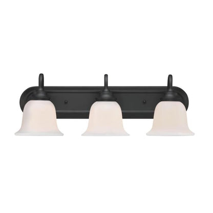 Harwell Three-Light Indoor Wall Fixture: Matte Black Finish