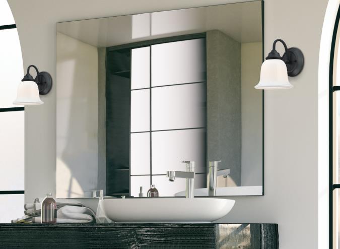 Harwell One-Light Indoor Wall Fixture: Matte Black Finish