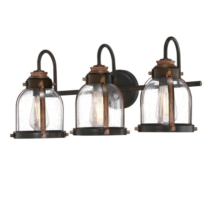 Cindy Three-Light Indoor Wall Fixture: Oil-Rubbed Bronze Finish