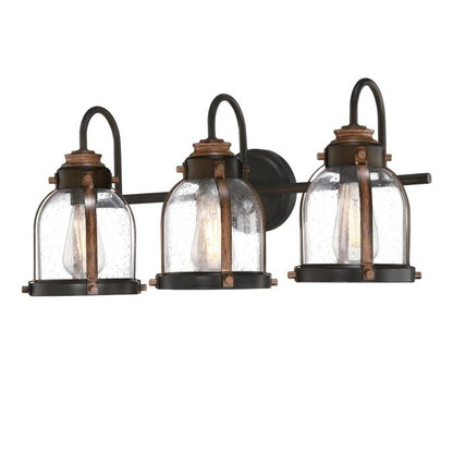 Cindy Three-Light Indoor Wall Fixture: Oil-Rubbed Bronze Finish
