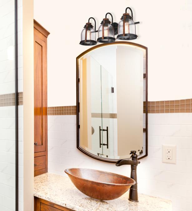 Cindy Three-Light Indoor Wall Fixture: Oil-Rubbed Bronze Finish