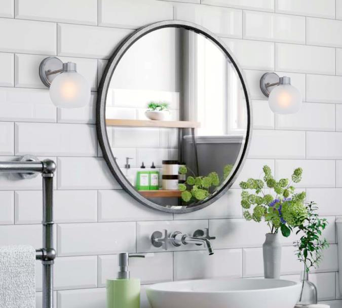 Dorney One-Light Wall Fixture: Brushed Nickel Finish