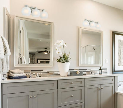 Dorney Three-Light Wall Fixture: Brushed Nickel Finish