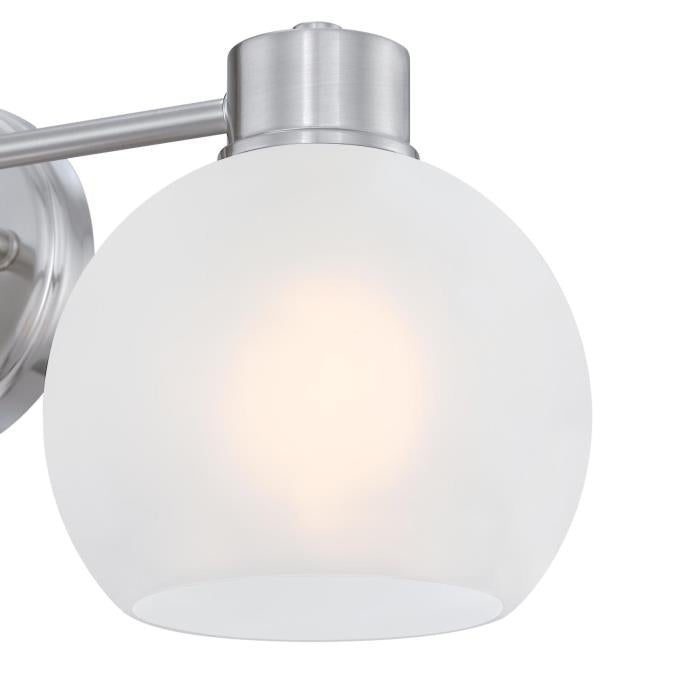 Dorney Three-Light Wall Fixture: Brushed Nickel Finish