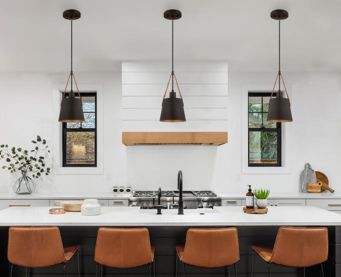 Pasco One-Light Indoor Mini Pendant: Black-Bronze Finish with Leather Strap