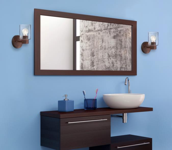 Sylvestre One-Light Wall Fixture: Walnut Finish