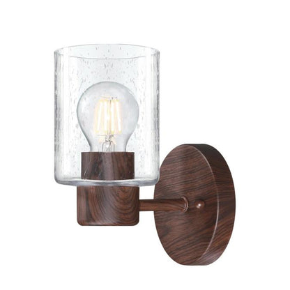 Sylvestre One-Light Wall Fixture: Walnut Finish