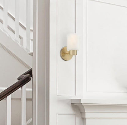 Sylvestre One-Light Wall Fixture: Champagne Brass Finish