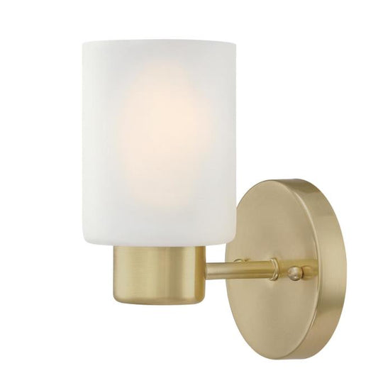 Sylvestre One-Light Wall Fixture: Champagne Brass Finish