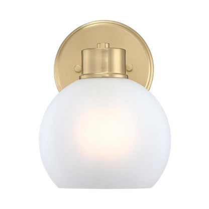 Dorney One-Light Wall Fixture: Champagne Brass Finish
