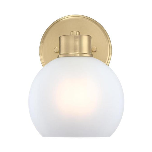 Dorney One-Light Wall Fixture: Champagne Brass Finish