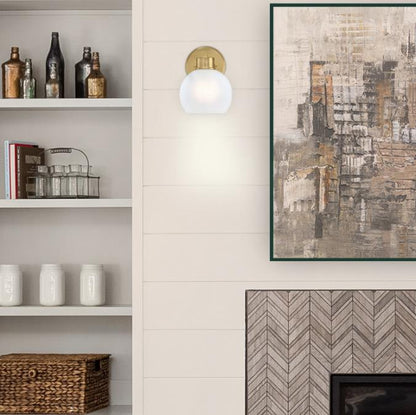 Dorney One-Light Wall Fixture: Champagne Brass Finish