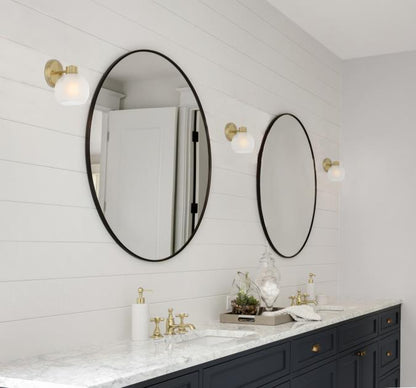 Dorney One-Light Wall Fixture: Champagne Brass Finish