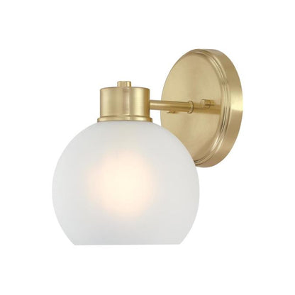Dorney One-Light Wall Fixture: Champagne Brass Finish
