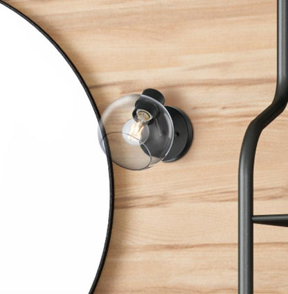 Hyson One-Light Wall Fixture: Matte Black Finish