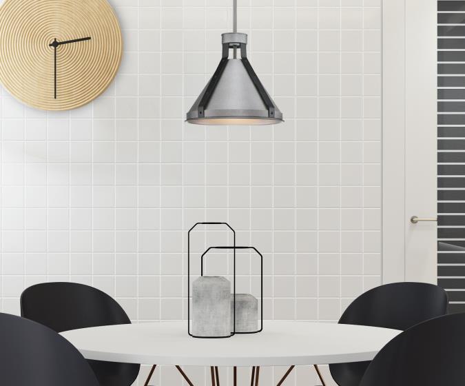 Pennsauken One-Light Indoor Pendant: Industrial Steel Finish with Iron Accents