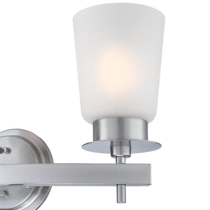 Reynaldo Three-Light Wall Fixture: Brushed Nickel Finish